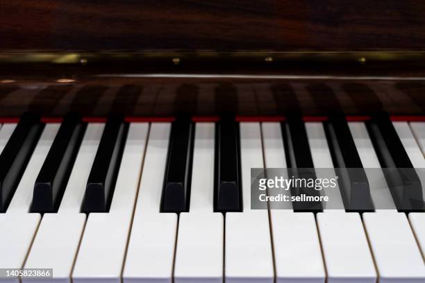 high angle view of piano keys - classical category stock pictures, royalty-free photos & images