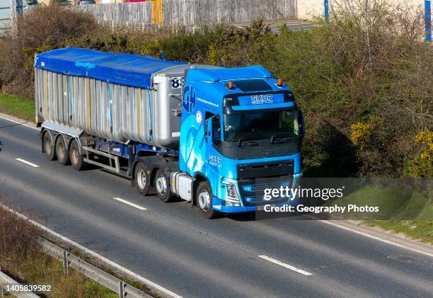 Group Ltd bulk carrier heavy goods vehicle, A12, Suffolk, England, UK.