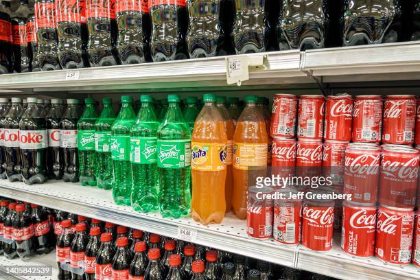 Miami Beach, Florida, Publix grocery store, a variety of Coca Cola products.