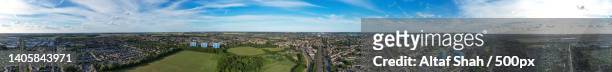best aerial panoramic view of luton town of england,luton,united kingdom,uk - 360 uk bildbanksfoton och bilder