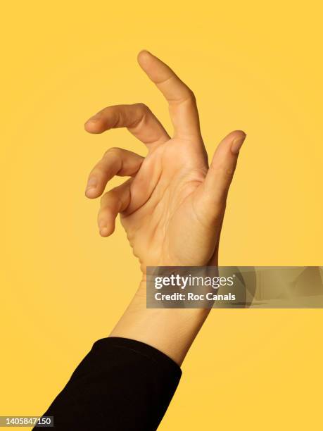 yellow hand - arm painted nails stock pictures, royalty-free photos & images