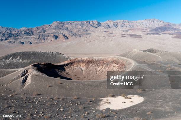 Volcanic explosion crater, Little Hebe Crater of the Ubehebe Crater Field, Death Valley, California.