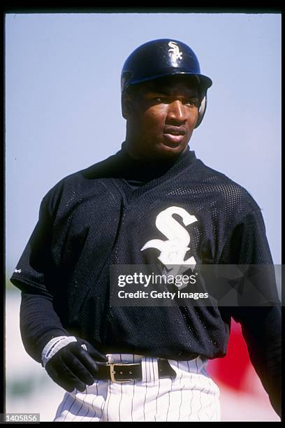 Bo Jackson of the Chicago White Sox looks on during a spring training game. Mandatory Credit: Allsport /Allsport