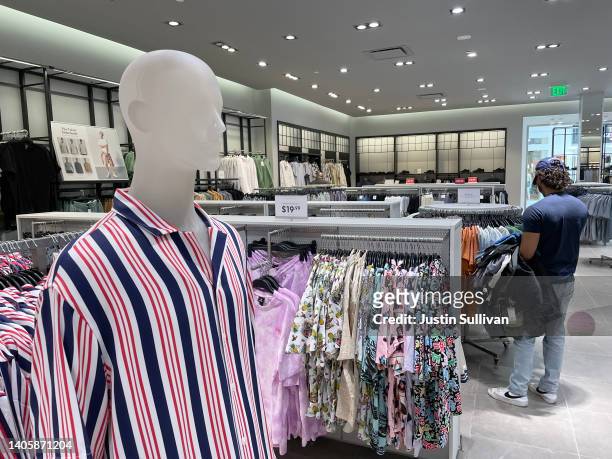 Customer shops at an H&M store at Southland Mall on June 29, 2022 in Hayward, California. Swedish fashion retailer H&M reported a 17 percent jump in...