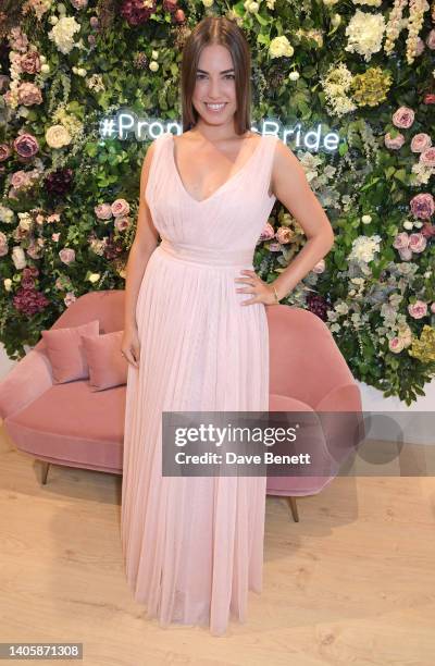 Amber Le Bon attends the Pronovias flagship store launch on June 29, 2022 in London, England.