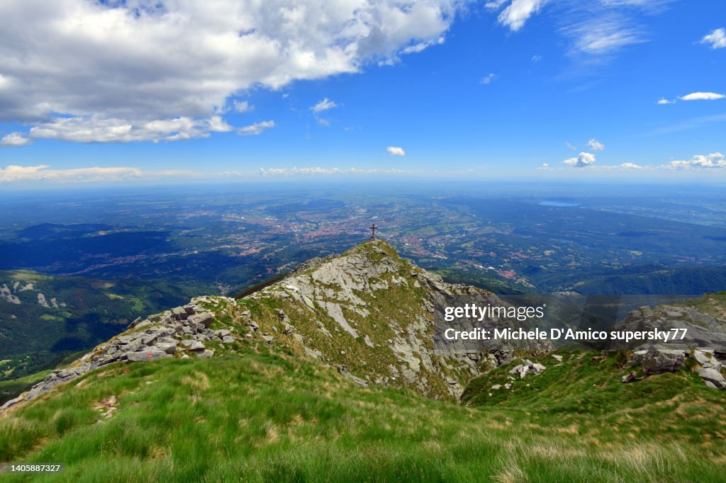 Grand view on the Po Plain from Monte Mucrone