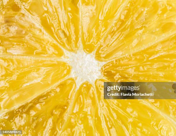 cross section lemon macro - macro food stock-fotos und bilder