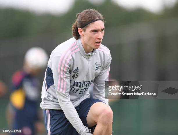 Marcelo Flores of Arsenal during a training session at London Colney on June 29, 2022 in St Albans, England.