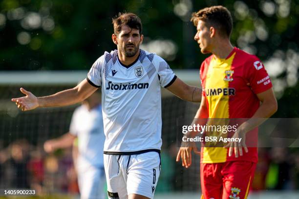 Nelson Miguel Castro Oliveira of PAOK Saloniki during the Friendly match between Go Ahead Eagles and PAOK Saloniki at Sportcomplex Woldermarck on...