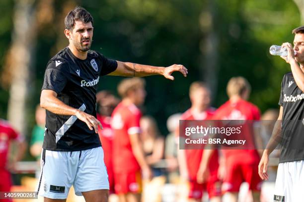 Nelson Miguel Castro Oliveira of PAOK Saloniki prior to the Friendly match between Go Ahead Eagles and PAOK Saloniki at Sportcomplex Woldermarck on...
