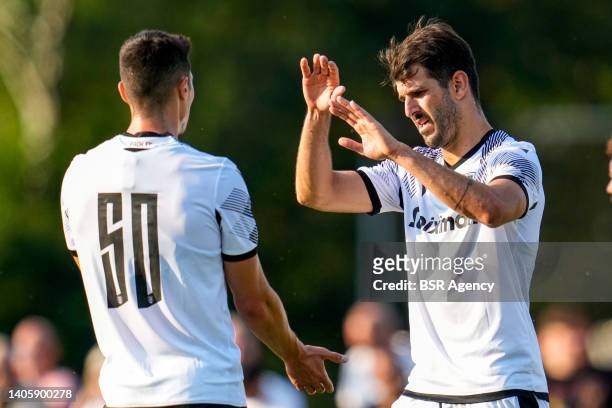 Nelson Miguel Castro Oliveira of PAOK Saloniki during the Friendly match between Go Ahead Eagles and PAOK Saloniki at Sportcomplex Woldermarck on...