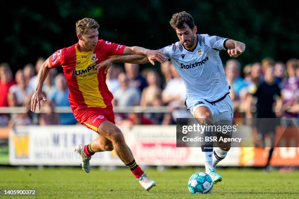 Nelson Miguel Castro Oliveira of PAOK Saloniki during the Friendly match between Go Ahead Eagles and PAOK Saloniki at Sportcomplex Woldermarck on...