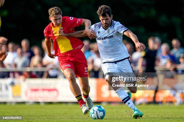 Nelson Miguel Castro Oliveira of PAOK Saloniki during the Friendly match between Go Ahead Eagles and PAOK Saloniki at Sportcomplex Woldermarck on...