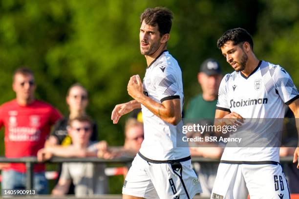 Nelson Miguel Castro Oliveira of PAOK Saloniki during the Friendly match between Go Ahead Eagles and PAOK Saloniki at Sportcomplex Woldermarck on...