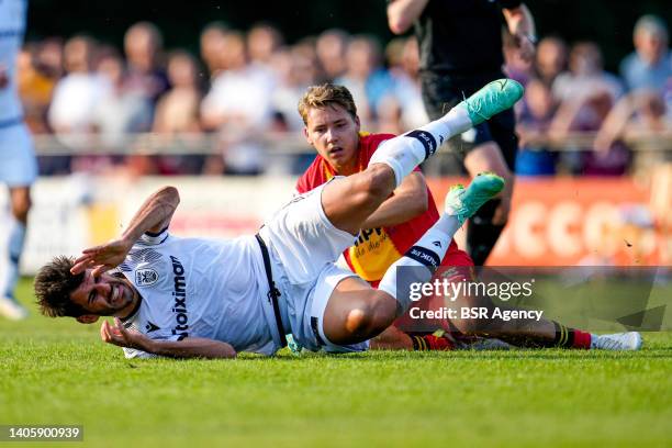 Nelson Miguel Castro Oliveira of PAOK Saloniki during the Friendly match between Go Ahead Eagles and PAOK Saloniki at Sportcomplex Woldermarck on...