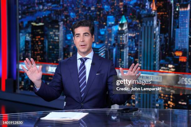 Fox anchor Jesse Watters speaks during "Jesse Watters Primetime" at Fox News Channel Studios on June 29, 2022 in New York City.