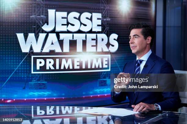 Fox anchor Jesse Watters is seen on "Jesse Watters Primetime" at Fox News Channel Studios on June 29, 2022 in New York City.