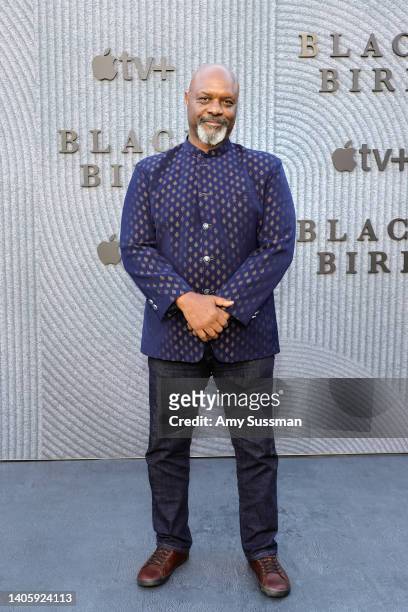 Robert Wisdom attends the Los Angeles premiere of Apple TV+'s new show "Black Bird" at Regency Bruin Theatre on June 29, 2022 in Los Angeles,...