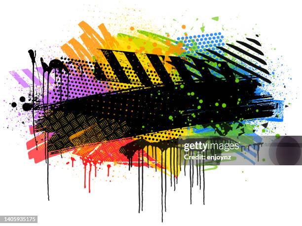 rainbow paint splash abstract vector illustration - rainbow explosion background stock illustrations