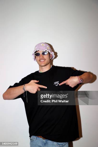 Jayden Bezzant poses for a portrait during the New Zealand 2022 Commonwealth Games 3X3 Basketball Team Announcement at the National Hockey Centre on...