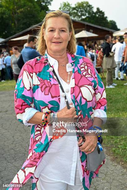 Actress Suzanne von Borsody attends the 75th Anniversary Celebration party of ndF at Galopprennbahn Riem on June 29, 2022 in Munich, Germany.