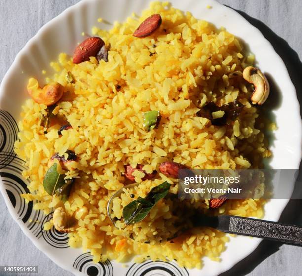 Yellow Poha Rice 42 Poha Indian Food Stock Photos, High-Res Pictures, and Images - Getty ...