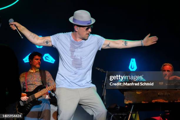 Jan Delay performs during the Donauinselfest DIF 2022 at Donauinsel on June 26, 2022 in Vienna, Austria.