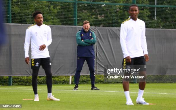 Southampton manager Ralph Hasenhüttl during a Southampton FC pre season training session at the Staplewood Campus on June 29, 2022 in Southampton,...