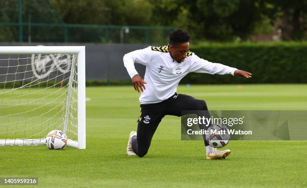 Kyle Walker-Peters during a Southampton FC pre season training session at the Staplewood Campus on June 29, 2022 in Southampton, England.