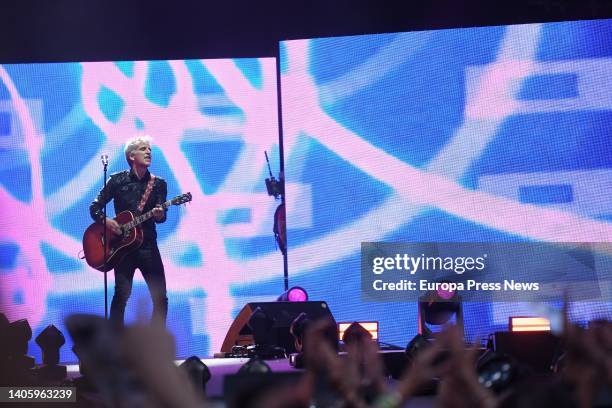 The singer Mikel Erentxun at the 30th anniversary concert of Cadena 100, at the Wanda Metropolitano, on 25 June, 2022 in Madrid, Spain. The radio...