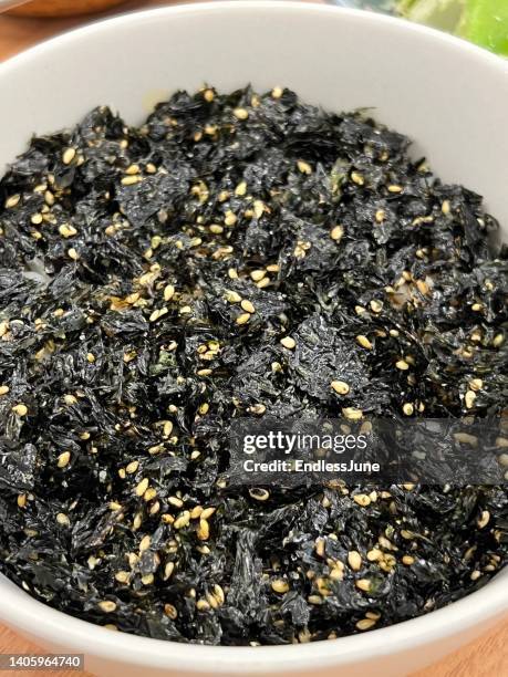 sesame and nori rice - sesame stock pictures, royalty-free photos & images