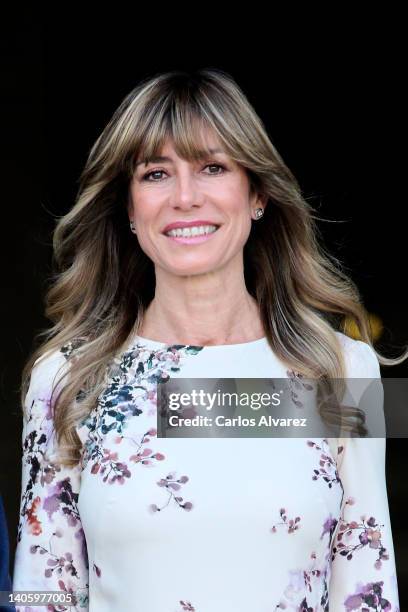 First Lady of Spain Begoña Gomez visits the Royal Theater during the NATO Summit on June 30, 2022 in Madrid, Spain.