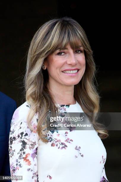 First Lady of Spain Begoña Gomez visits the Royal Theater during the NATO Summit on June 30, 2022 in Madrid, Spain.