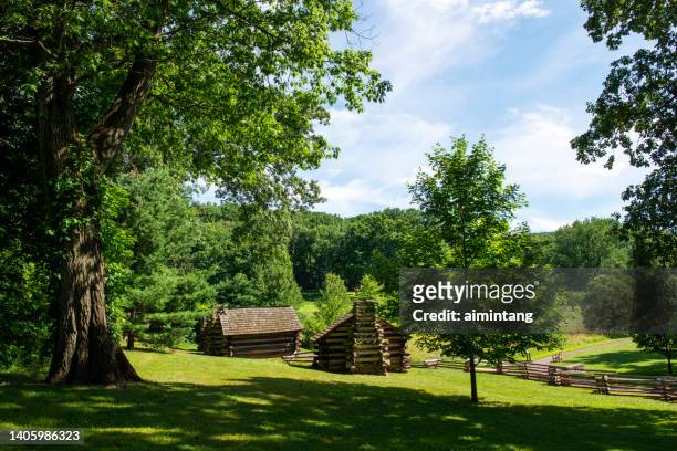 summer scenery at valley forge national historic park - valley forge national historic park stock pictures, royalty-free photos & images