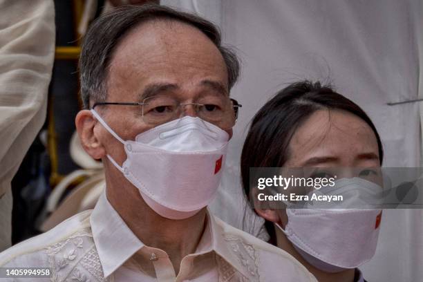 China Vice President Wang Qishan attends the oathtaking of Ferdinand "Bongbong" Marcos Jr. As the next President, at the National Museum of Fine Arts...