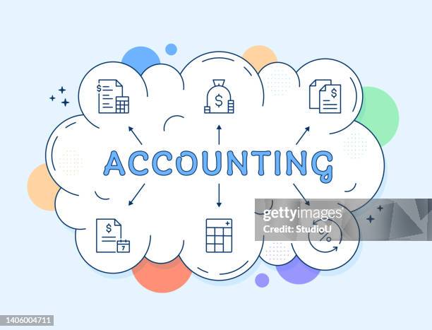 accounting icon design - spreadsheet computer stock illustrations