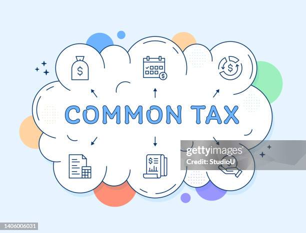 common tax icon design - tax form background stock illustrations