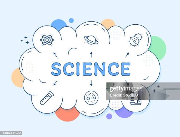 science icon design - hybrid cloud stock illustrations