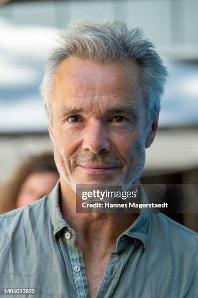 Actor Hannes Jaenicke attends the FFF Reception during the Munich Film Festival 2022 at Reitschule on June 30, 2022 in Munich, Germany.