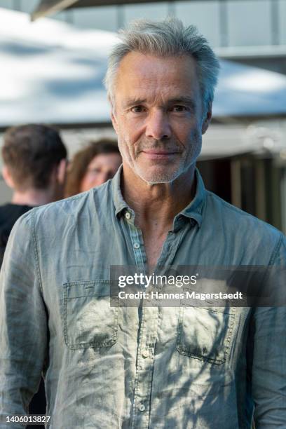 Actor Hannes Jaenicke attends the FFF Reception during the Munich Film Festival 2022 at Reitschule on June 30, 2022 in Munich, Germany.