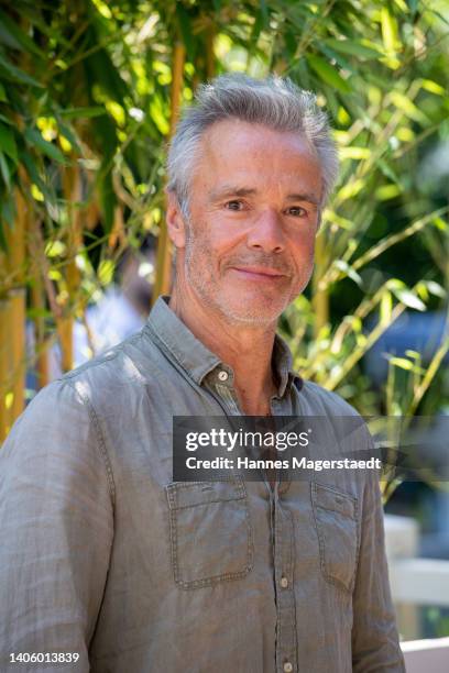 Actor Hannes Jaenicke attends the FFF Reception during the Munich Film Festival 2022 at Reitschule on June 30, 2022 in Munich, Germany.