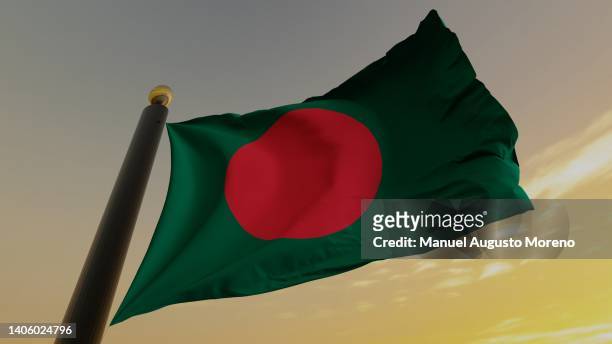 flag of bangladesh - bangladesh stock-fotos und bilder