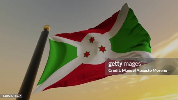 flag of burundi - burundi east africa �ストックフォトと画像