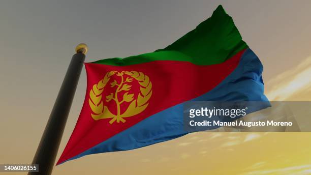 flag of eritrea - asmara eritrea stock pictures, royalty-free photos & images