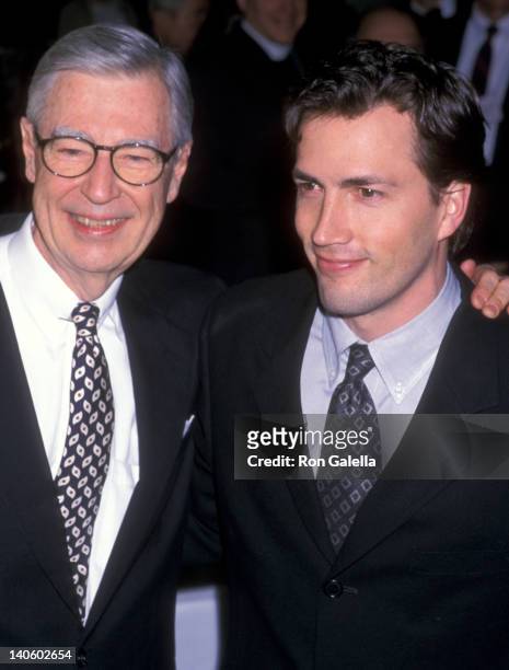 Fred Rogers and Andrew Shue at the 52nd Annual Christopher Awards, Time-Life Building, New York City.