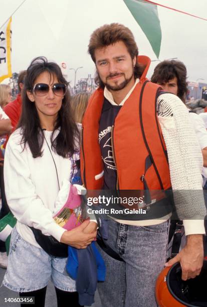 Pam Serpe and Greg Evigan at the 1990 Long Beach O.B.T. Race, Long Beach, Long Beach.