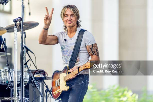 Keith Urban performs on NBC's "Today" at Rockefeller Plaza on June 30, 2022 in New York City.