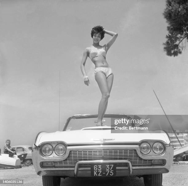 Emily Yancy of the United States, is competing in the "Miss Festival" contest that is held during the annual Cannes Film Festival.