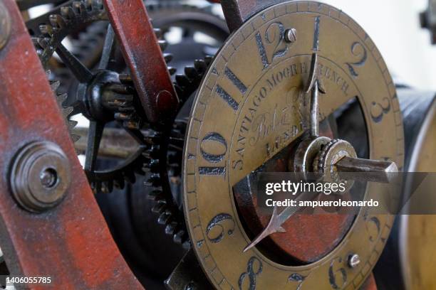 "torre del reloj" or torre morisca at malecon 2000 at guayaquil's downtown, guayas province, ecuador, south america. - inside clock tower stock pictures, royalty-free photos & images