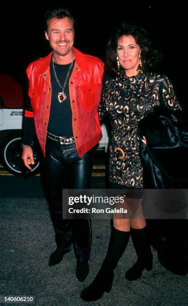 Greg Evigan and Pam Serpe at the 1997 Neil Bogart Fundraising Gala Honoring David Foster, Barker Hanger, Santa Monica Airport, Santa Monica.